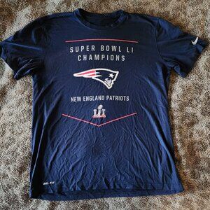 New England Patriots Super Bowl LI 51 Champion Tshirt - Nike Dri-Fit